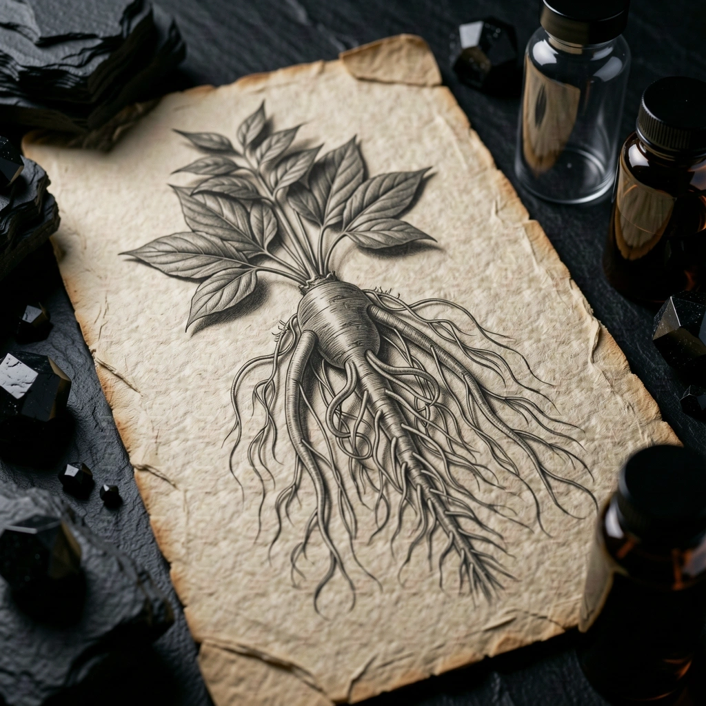 Botanical root illustration